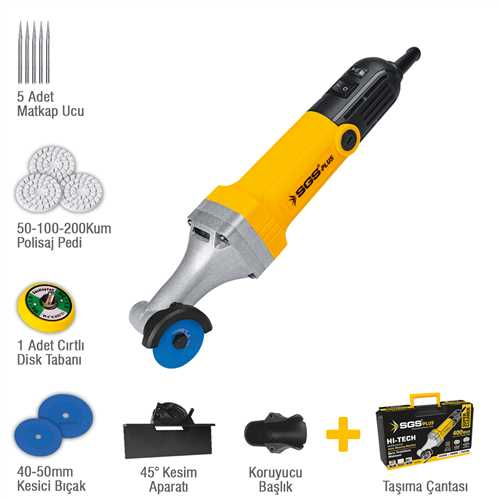 SGS ÇOK AMAÇLI DERZ AÇMA VE KESME MAKİNASI SETİ 400 Watt SGS5295